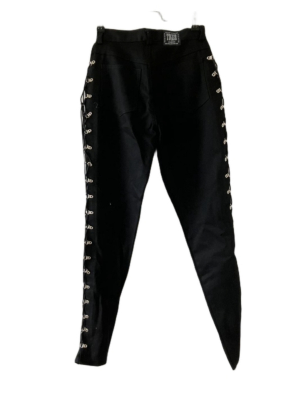 Tiger of London Black Straight Leg Pants Size 28 vintage NWT 90s Y2K RARE Punk
